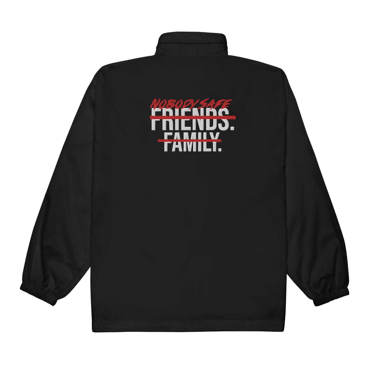 Nobody Safe Triple Cross Embroidered Wind Breaker