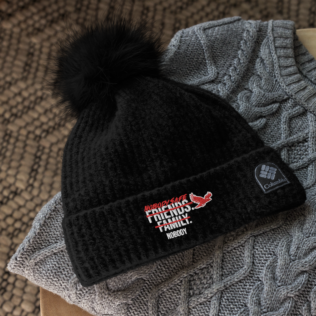 Abmclothingco x Columbia Nobody Safe Beanie