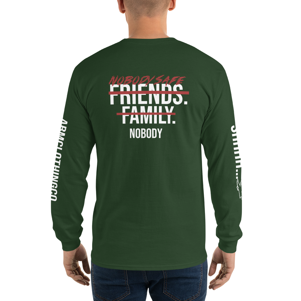 Nobody Safe Triple Cross Long Sleeve Tee
